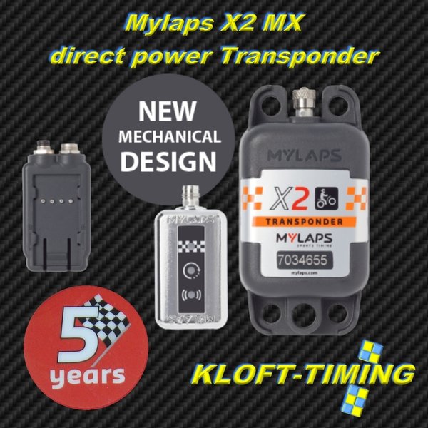 MYLAPS X2 MX direct Power Transponder 5 Jahre