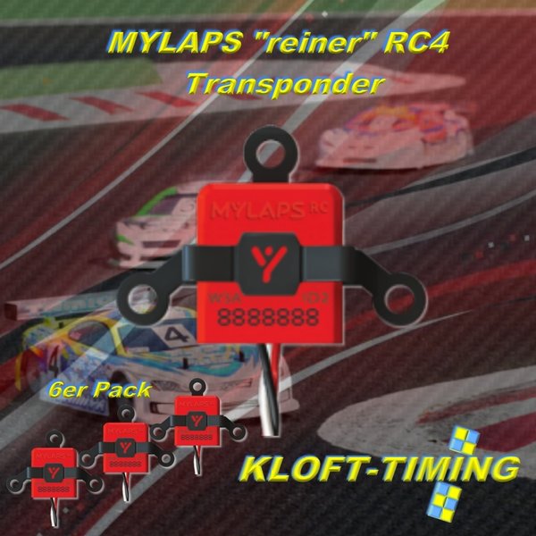 MYLAPS "reiner" RC4 Transponder 6er Pack