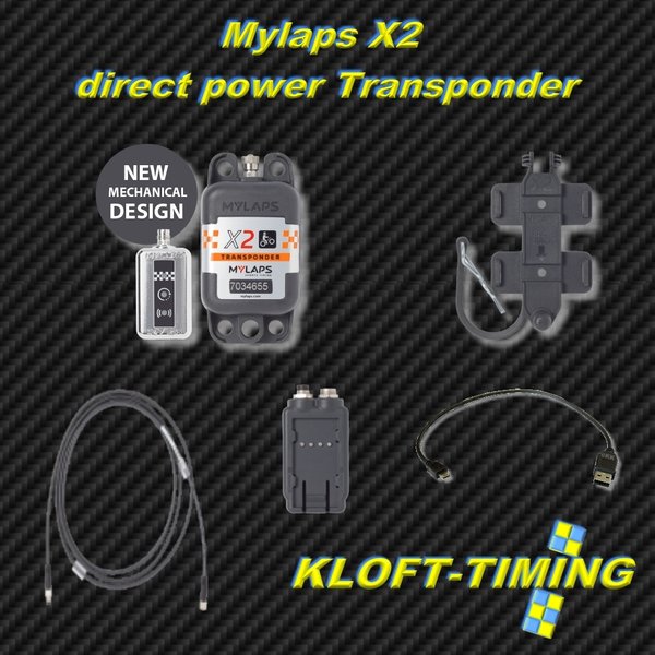 Mylaps X2 Car Bike Transponder aufladbar inkl. 5 Jahren Funktion (Racer Pack) u. direkt Power Anschl