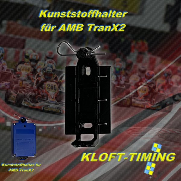 Kunststoffhalter für AMB TranX2 Transponder mit Metallclip