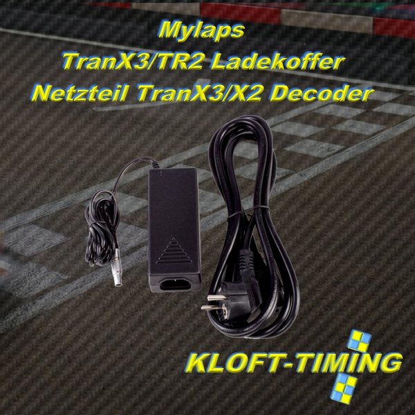 MYLAPS Netzteil Lemo Stecker für TranX3/X2 Decoder u. Ladekoffer