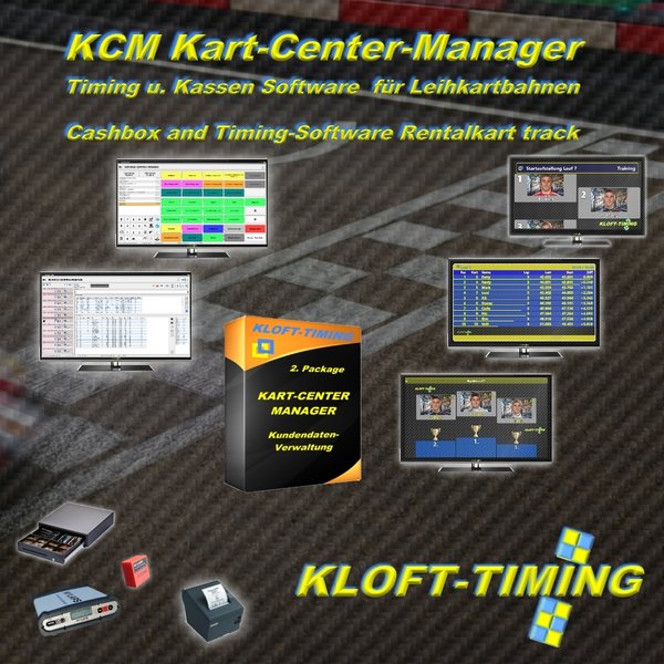 KCM Kart-Center-Manager Timing-Software inkl. Bistro/Kart-Kasse