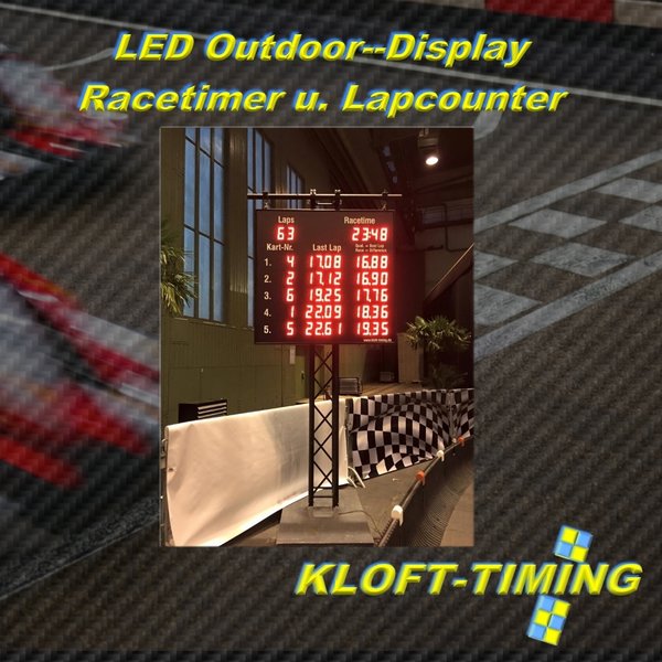 LED Outdoor 5-zeiler Racetimer-Lapcounter