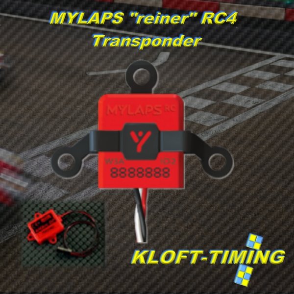 Mylaps "reiner" RC4Transponder inkl. Kunststoffhalter