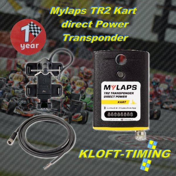 Mylaps TR2 Transponder Direct Power Kart 1 Jahr