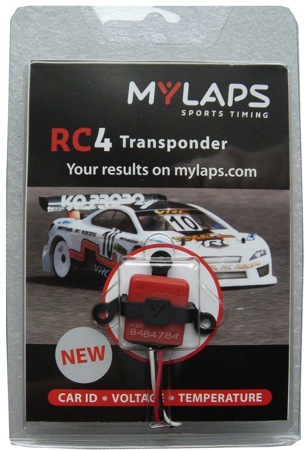 Mylaps "reiner" RC4  Transponder 3-Kabel #10R120 - NEU - inkl. Kunststoffhalter